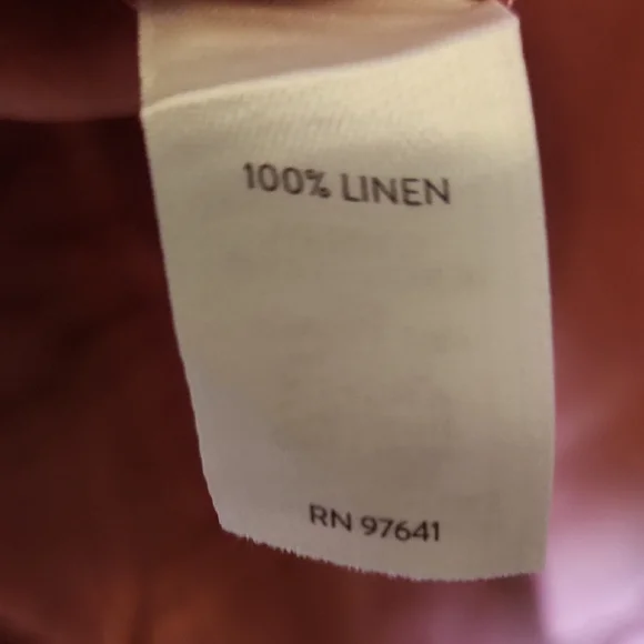 J. Jill Maueve Pink Comfy Cute And Cool 100% Linen Dress Size Large Tall - Picture 9 of 12